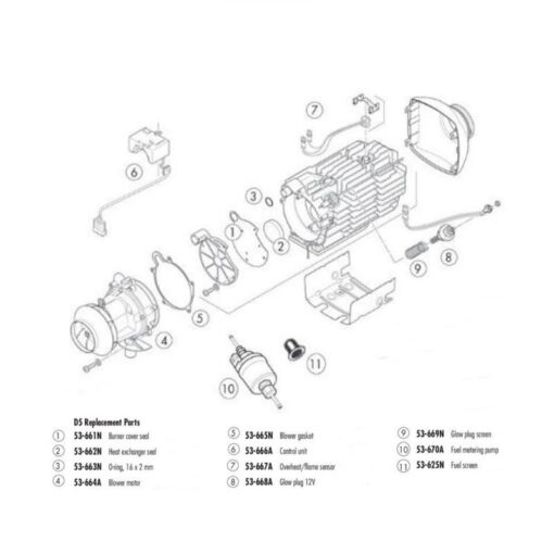 espar airtronic d5 winstallation kit and digital controller 2