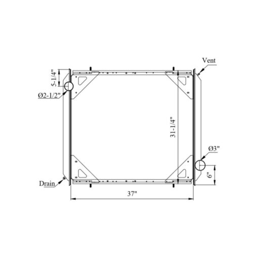 Freightliner Radiator FLD112 FLD120 FLD132