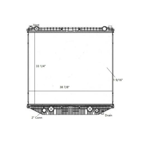 freightliner lt7500lt8500m2 08 12. radiator oem 527409001