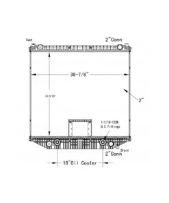 freightliner lt7500m2at9513lt8500lt9000lt9500 08 10 radiator oem 05 27409 006