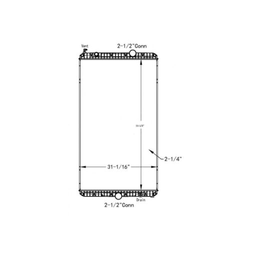 freightliner sterling argosy 2007 2015 radiator oem 3a0571850000