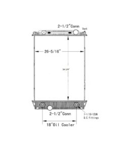 freightliner sterling at9500 at9513 lt9000 04 07 radiator oem a0525995001