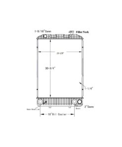 gmc low cab forward t series 97 02 radiator oem 52470226