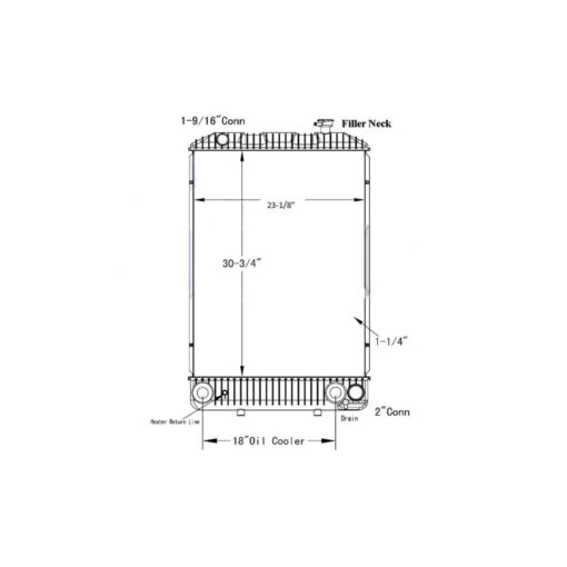 gmc low cab forward t series 97 02 radiator oem 52470226