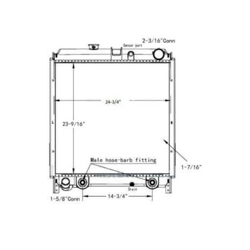 hino 145165185 05 07 radiator oem 16400e0220