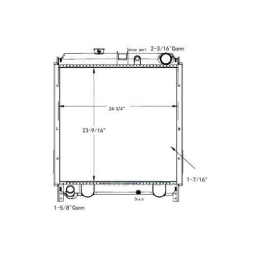 hino 145165185 05 07 radiator oem lt9197