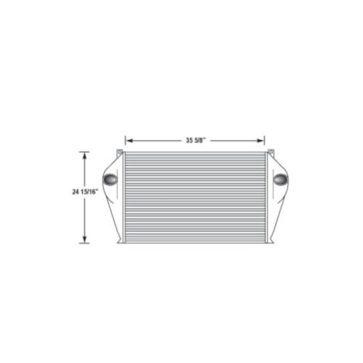 international 1991 2002 international 8100 series charge air cooler oem 1696958c1