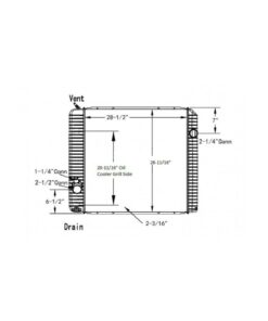 international 4400durastar 2011 2017 radiator oem 2593302c91