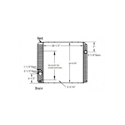 international 4400durastar 2011 2017 radiator oem 2593302c91